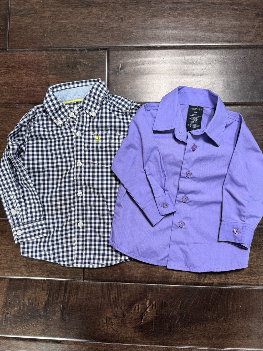 💜3/$15 Boy Dress Shirt Bundle (Size 18M) - Nautica & Carter's Long-Sleeve Shirts